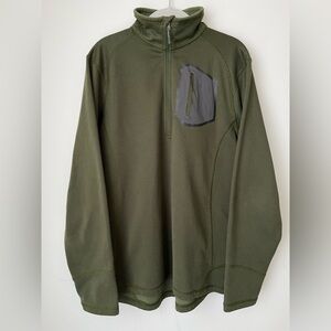 The North Face Jacket Men’s Large Army Green Quarter Zip Pullover Jacket